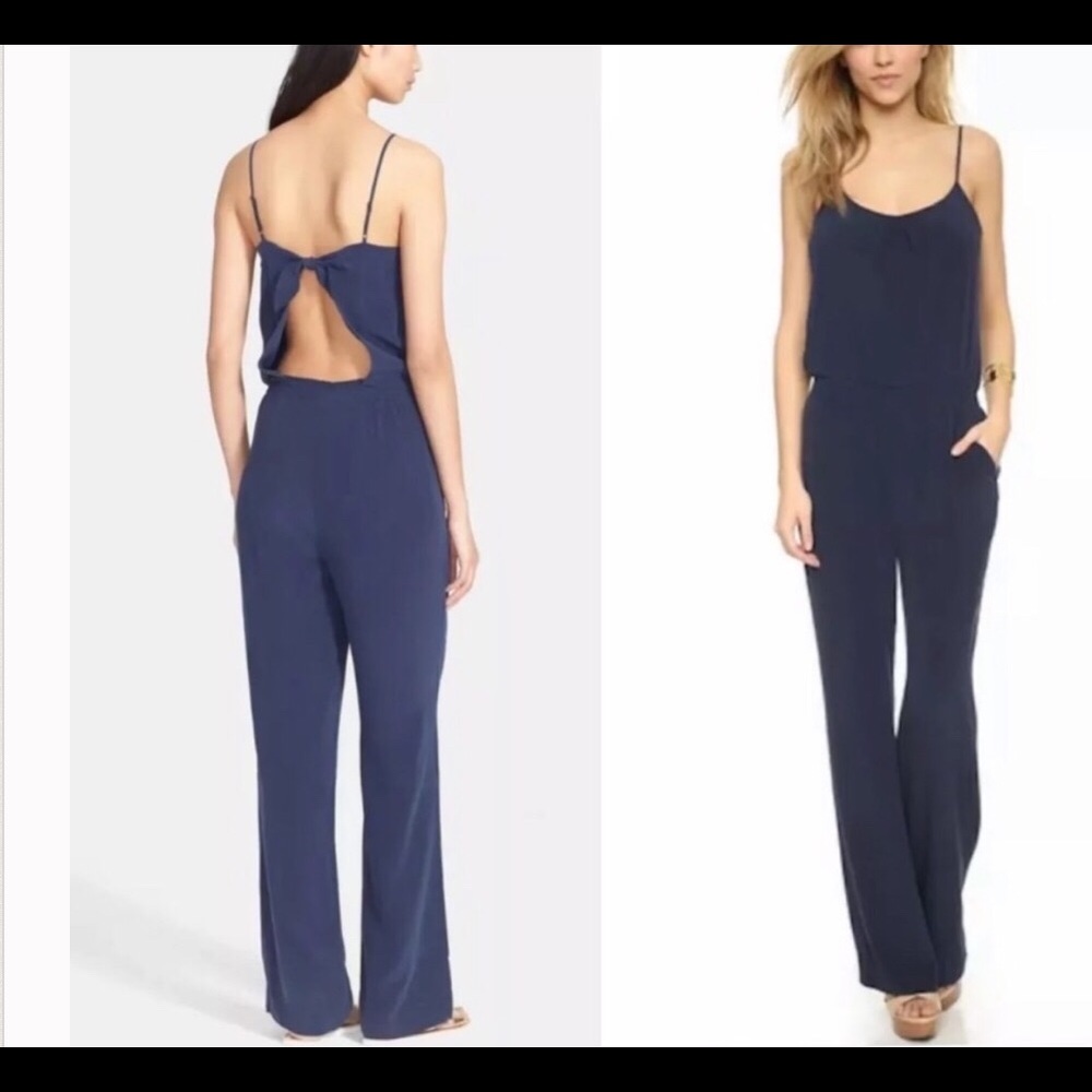 Joie - Navy Blue open back jumpsuit “Lundy”